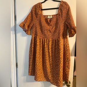 Floral smocked dress 3X